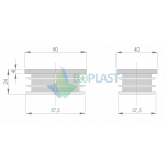 Dop plastic 60 x 40 mm